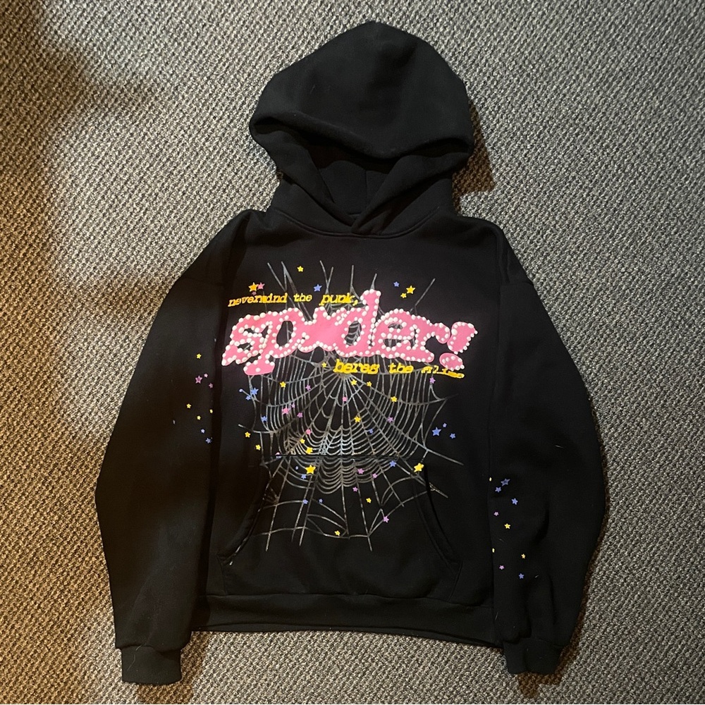 Black Spider Hoodie “Pink V2”